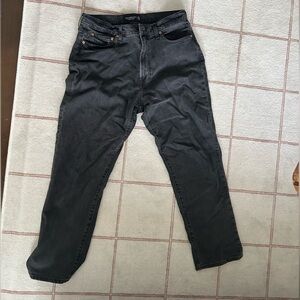 Abercrombie & Fitch Men's Relaxed Fit Jeans in Dark Gray